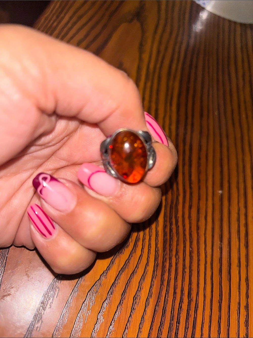Brown Stone Ring Like New
